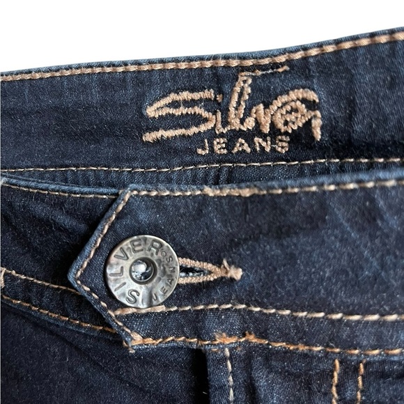 Silver Jeans Tuesday 16 1/2” Slim Bootcut Size 34 Y2K Low Rise Dark Wash… - Picture 7 of 15